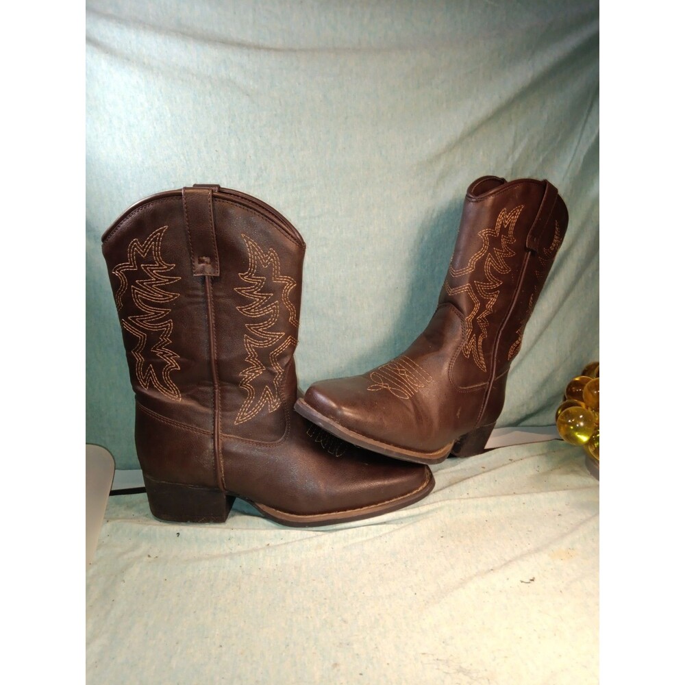 Women's Rodeo Ropers Size 4M Colt Boots Brown/Cream 430032